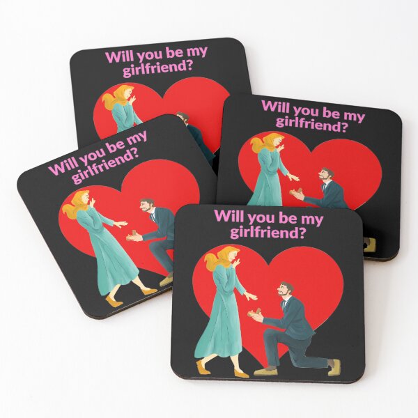 Item preview, Romantic "Will You Be My Girlfriend?" Proposal Illustration designed and sold by PhantomArtStore.
