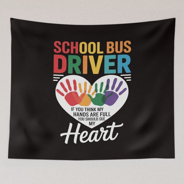 Item preview, School Bus Driver Cute Heart Appreciation designed and sold by RONALPARAD.