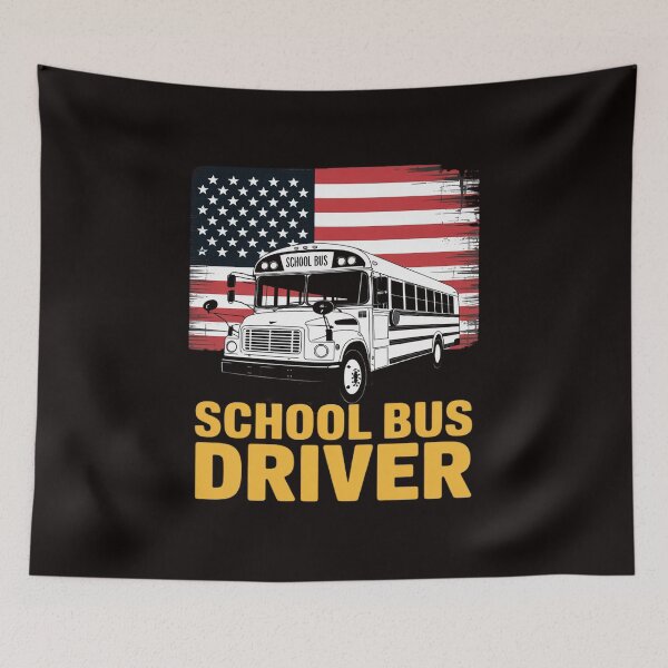 Item preview, School Bus Driver American Flag School Bus Driver designed and sold by RONALPARAD.