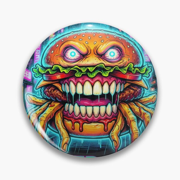 Item preview, Died of Convenience - Cyberpunk Monster Burger Horror designed and sold by MiracleDroplet.
