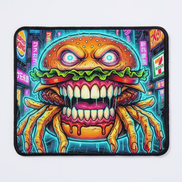 Item preview, Died of Convenience - Cyberpunk Monster Burger Horror designed and sold by MiracleDroplet.
