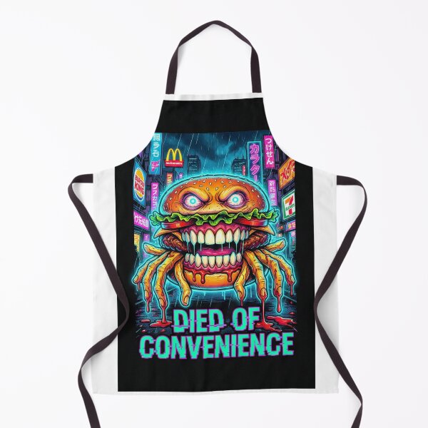 Item preview, Died of Convenience - Cyberpunk Monster Burger Horror designed and sold by MiracleDroplet.