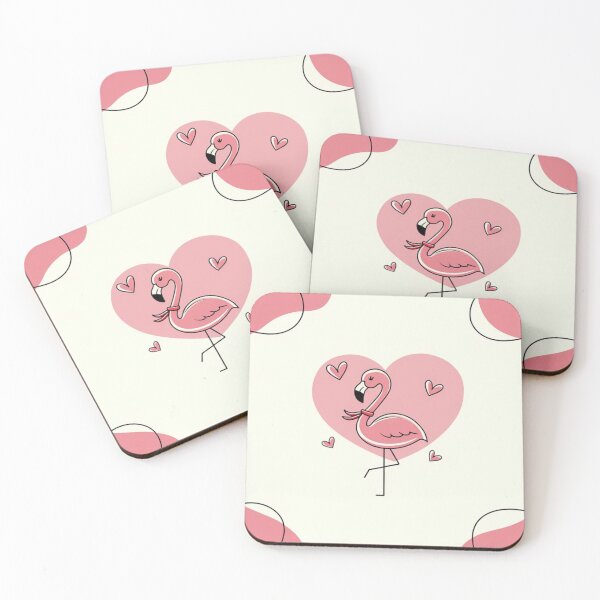 Item preview, Valentine Flamingo Love Illustration designed and sold by NeatThingLover.