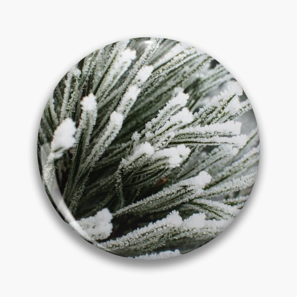 Item preview, Rime frost on an evergreen branch designed and sold by CanadianWild418.