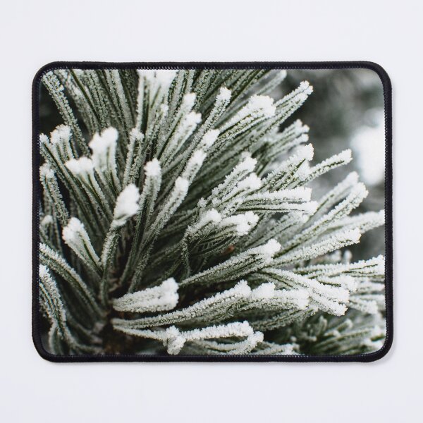 Item preview, Rime frost on an evergreen branch designed and sold by CanadianWild418.
