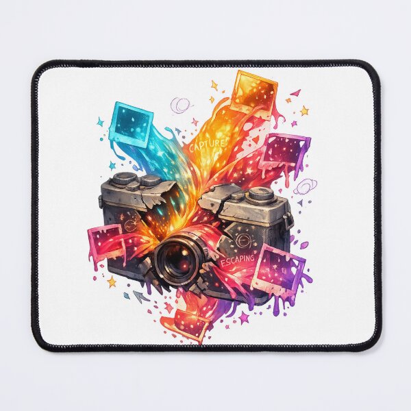Item preview, Reality Escaping Camera – Surreal Color Burst Vintage Camera Art designed and sold by Backtrack Boutique.