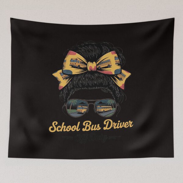 Item preview, Last Day Of School Bus Driver Off Duty Messy Bun Student designed and sold by RONALPARAD.
