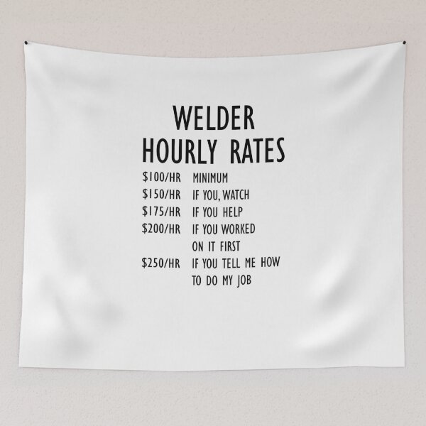 Item preview, Welder Hourly Rates V5 designed and sold by TeeTimeGuys.