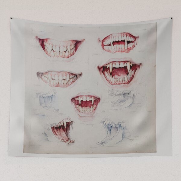 Item preview, Anatomical Studies of Human Mouths and Teeth with Fangs designed and sold by Shannon Hilson.