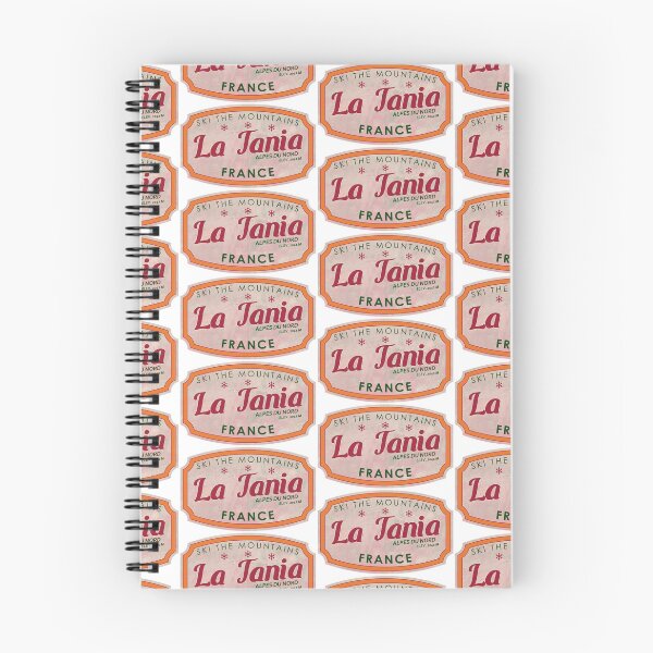 Item preview, La Tania, Alpes du Nord, France, textured skiing badge designed and sold by Wanderful-roads.
