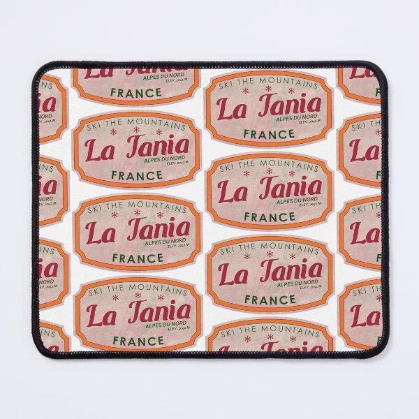 Item preview, La Tania, Alpes du Nord, France, textured skiing badge designed and sold by Wanderful-roads.