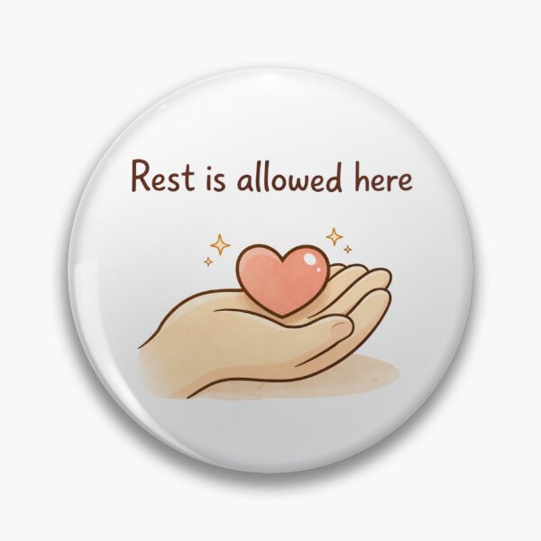 Item preview, Rest Is Allowed Here – Calming Mental Health Design designed and sold by TakeADeepBreath1234.