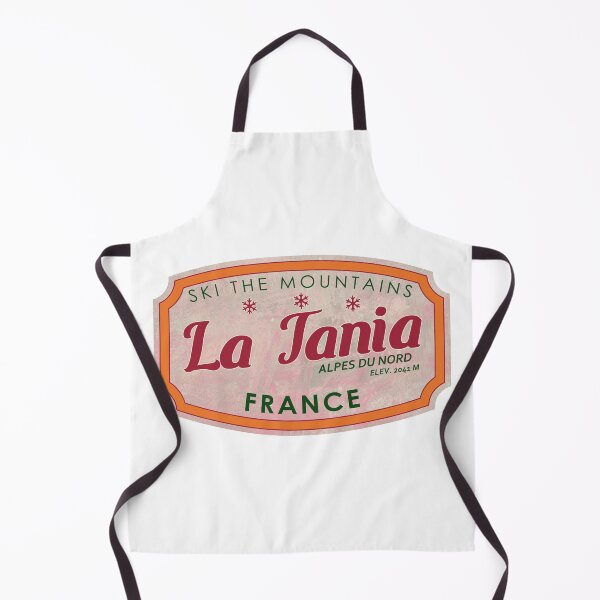 Item preview, La Tania, Alpes du Nord, France, textured skiing badge designed and sold by Wanderful-roads.