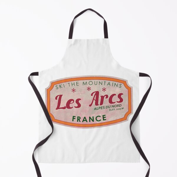 Item preview, Les Arcs, Alpes du Nord, France, textured skiing badge designed and sold by Wanderful-roads.