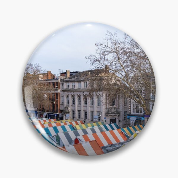 Item preview, High up view over Norwich outdoor market designed and sold by yackers1.