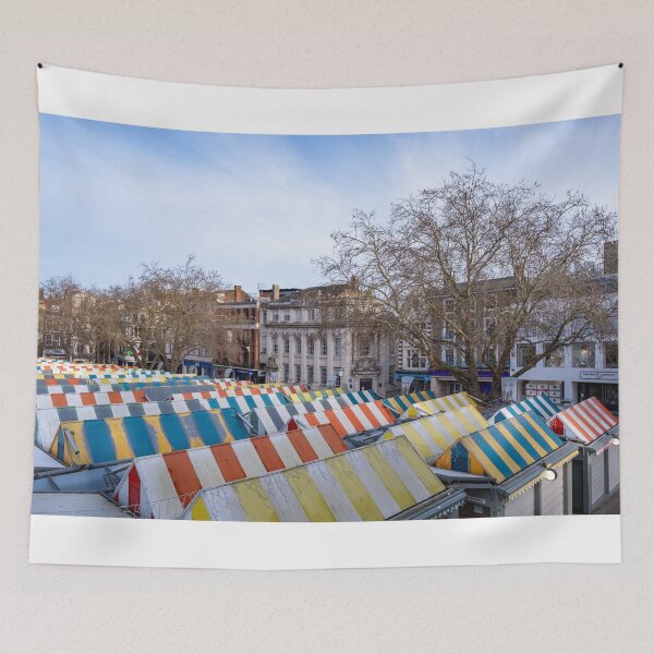 Item preview, High up view over Norwich outdoor market designed and sold by yackers1.