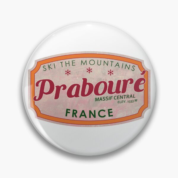 Aperçu de l'œuvre Prabouré, Massif Central, France, insigne de ski texturé créée et vendue par Wanderful-roads.