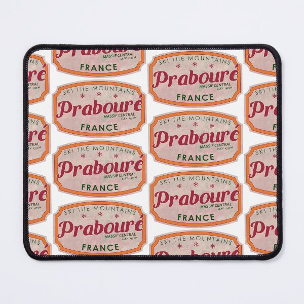 Item preview, Prabouré, Massif Central, France, textured skiing badge designed and sold by Wanderful-roads.