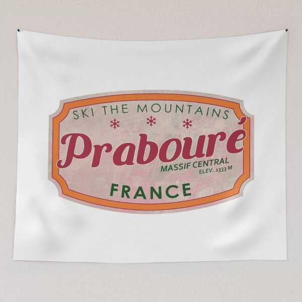 Aperçu de l'œuvre Prabouré, Massif Central, France, insigne de ski texturé créée et vendue par Wanderful-roads.