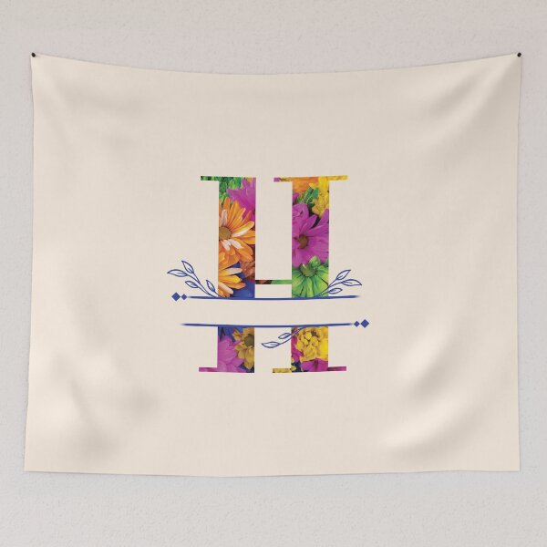 Item preview, Monogram...H... Vibrant Floral designed and sold by CHASAcreative.