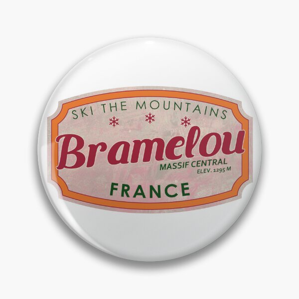 Aperçu de l'œuvre Brameloup, Massif Central, France, insigne de ski texturé créée et vendue par Wanderful-roads.