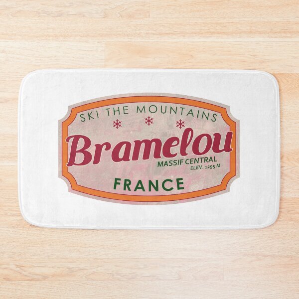 Item preview, Brameloup, Massif Central, France, textured skiing badge designed and sold by Wanderful-roads.