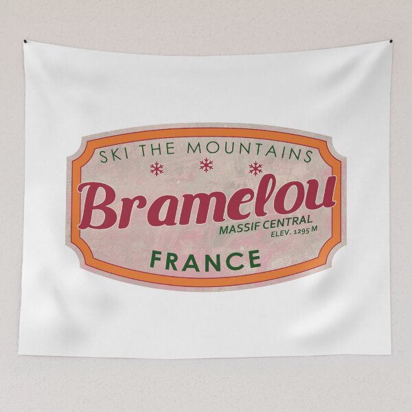 Aperçu de l'œuvre Brameloup, Massif Central, France, insigne de ski texturé créée et vendue par Wanderful-roads.