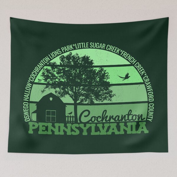 Item preview, Cochranton Pennsylvania Sunset Retro Vintage Local Pride Logo designed and sold by CRHPOD20.