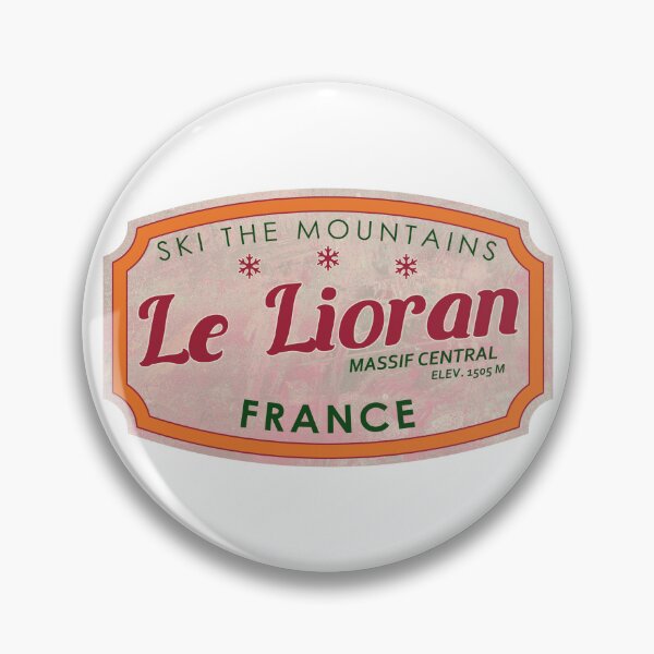 Aperçu de l'œuvre Le Lioran, Massif Central, France, badge de ski texturé créée et vendue par Wanderful-roads.