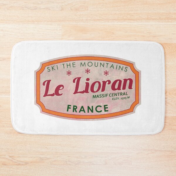 Item preview, Le Lioran, Massif Central, France, textured skiing badge designed and sold by Wanderful-roads.
