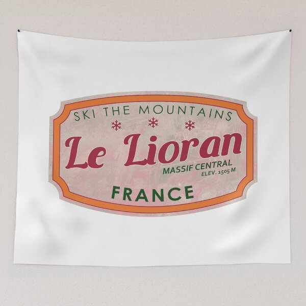 Aperçu de l'œuvre Le Lioran, Massif Central, France, badge de ski texturé créée et vendue par Wanderful-roads.