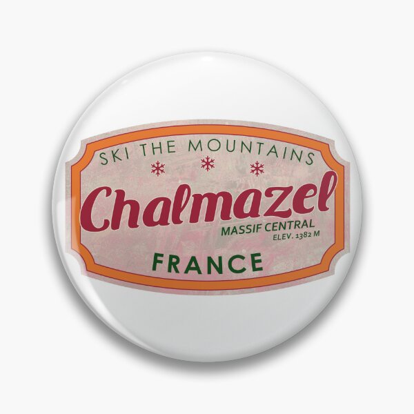 Aperçu de l'œuvre Chalmazel, Massif Central, France, insigne de ski texturé créée et vendue par Wanderful-roads.