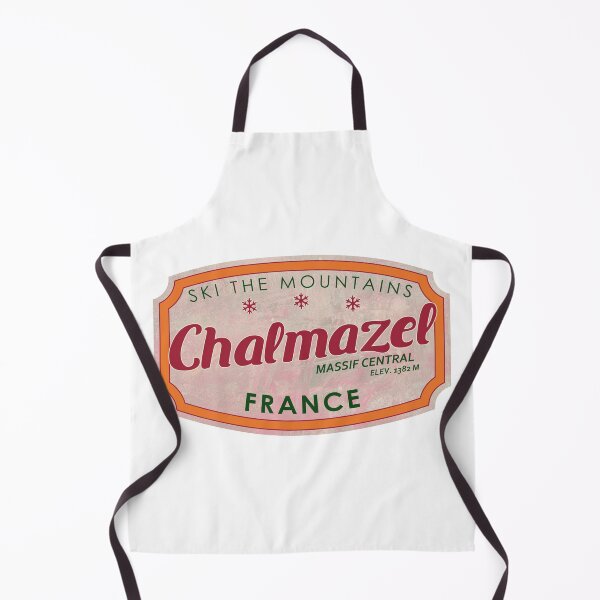 Item preview, Chalmazel, Massif Central, France, textured skiing badge designed and sold by Wanderful-roads.