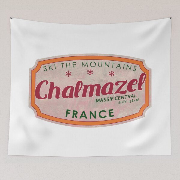 Aperçu de l'œuvre Chalmazel, Massif Central, France, insigne de ski texturé créée et vendue par Wanderful-roads.