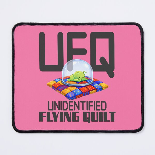 Item preview, UFO unidentified flying quilt quilting quilter cute sci-fi science fiction spaceship designed and sold by BigMRanch.