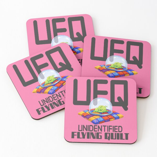 Item preview, UFO unidentified flying quilt quilting quilter cute sci-fi science fiction spaceship designed and sold by BigMRanch.