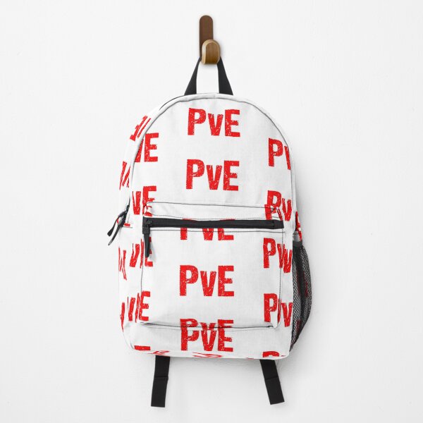 Item preview, PvE, Player vs Environment Red Gritty Typography designed and sold by Memes N Lore .