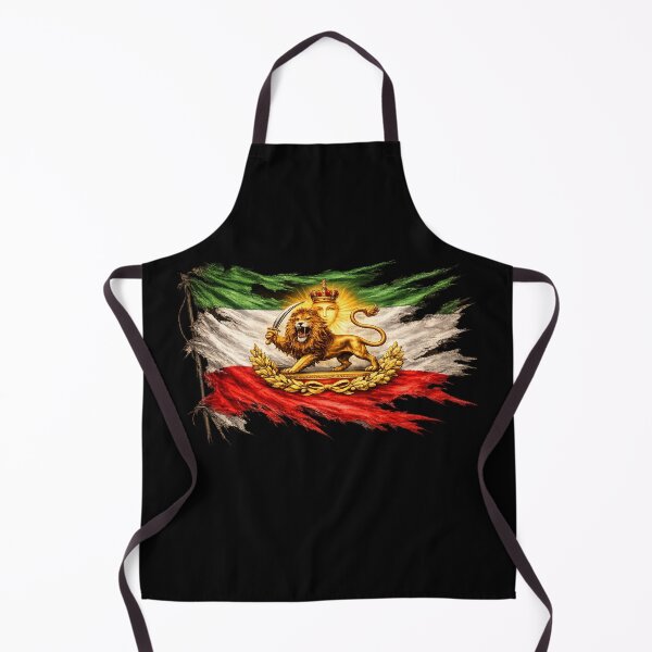 Item preview, Iran Flag with Lion and Sun Emblem, Vintage Persian Heritage designed and sold by Flag Outfit.