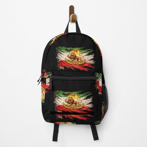 Item preview, Iran Flag with Lion and Sun Emblem, Vintage Persian Heritage designed and sold by Flag Outfit.