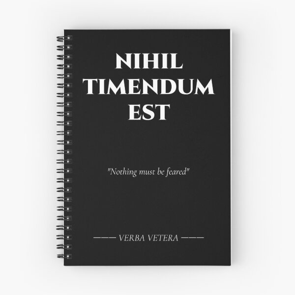 Item preview, Nihil Timendum Est – Fearless Latin Message designed and sold by BrushRushX.