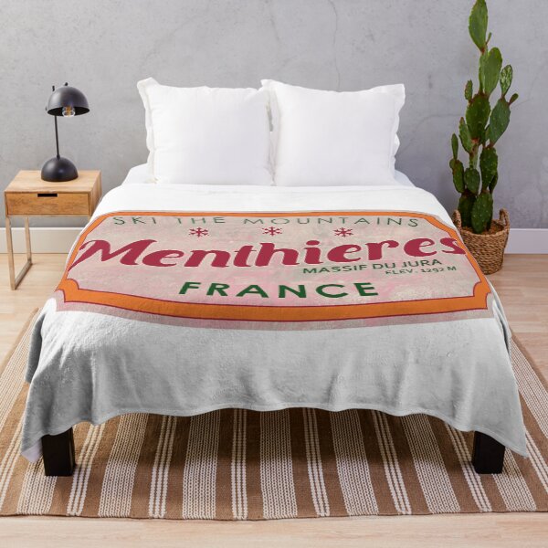 Aperçu de l'œuvre Menthières, Jura, France, badge de ski texturé créée et vendue par Wanderful-roads.