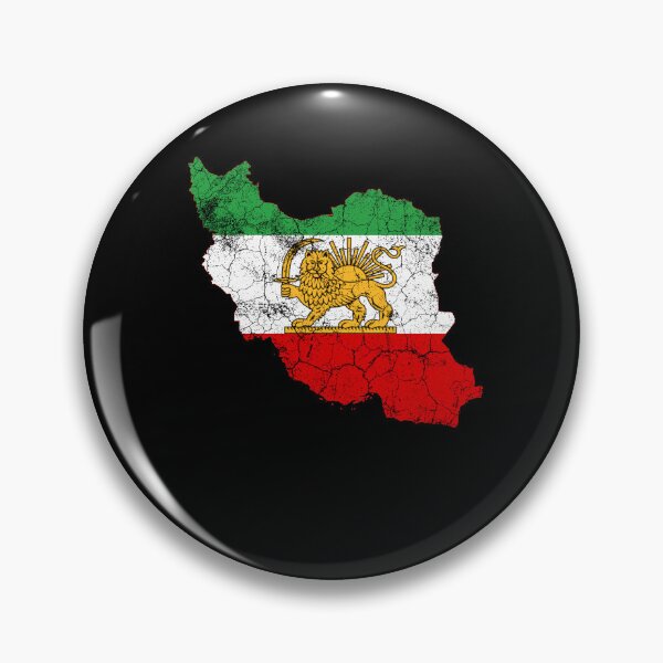 Item preview, Iran Flag Map with Lion and Sun Emblem, Vintage Persian Heritage designed and sold by Flag Outfit.