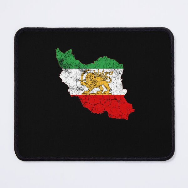 Item preview, Iran Flag Map with Lion and Sun Emblem, Vintage Persian Heritage designed and sold by Flag Outfit.