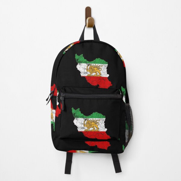 Item preview, Iran Flag Map with Lion and Sun Emblem, Vintage Persian Heritage designed and sold by Flag Outfit.