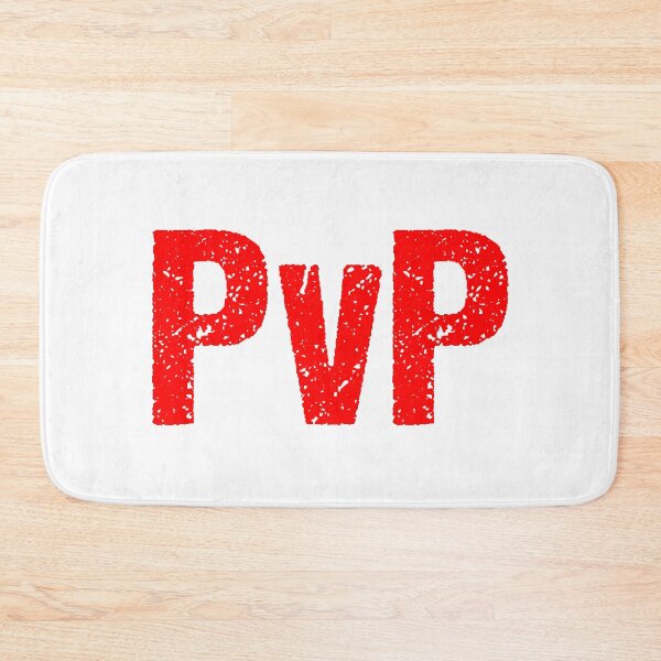 Item preview, PvP, Player vs Player Red Gritty Typography  designed and sold by Memes N Lore .