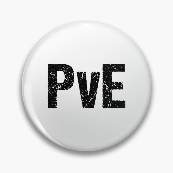 Item preview, PvE, Player vs Environment Gritty Typography  designed and sold by Memes N Lore .
