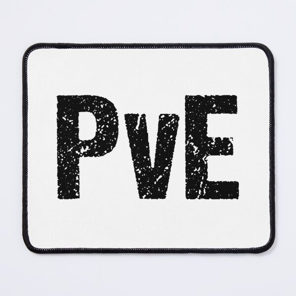 Item preview, PvE, Player vs Environment Gritty Typography designed and sold by Memes N Lore .