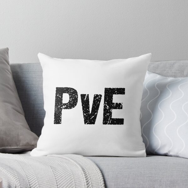 Item preview, PvE, Player vs Environment Gritty Typography  designed and sold by Memes N Lore .