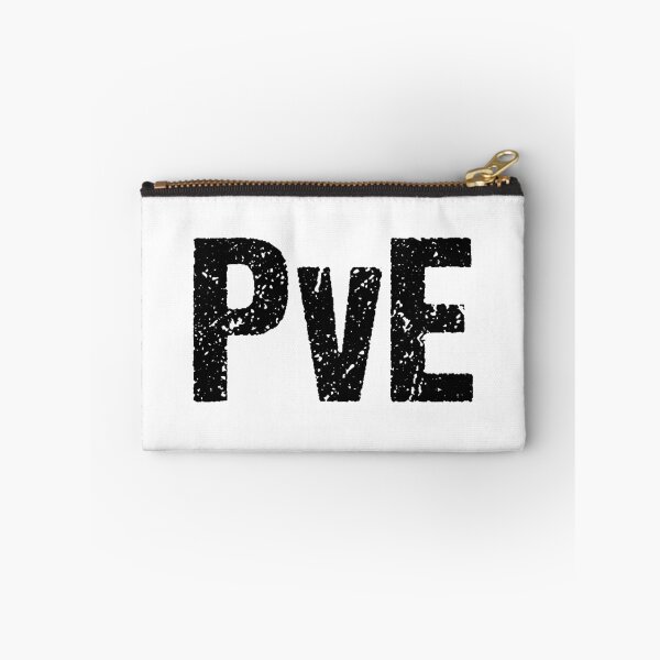 Item preview, PvE, Player vs Environment Gritty Typography  designed and sold by Memes N Lore .