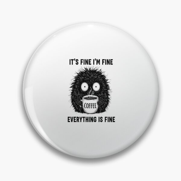 Item preview, It's Fine Coffee Dark Cat designed and sold by FreeArt2.